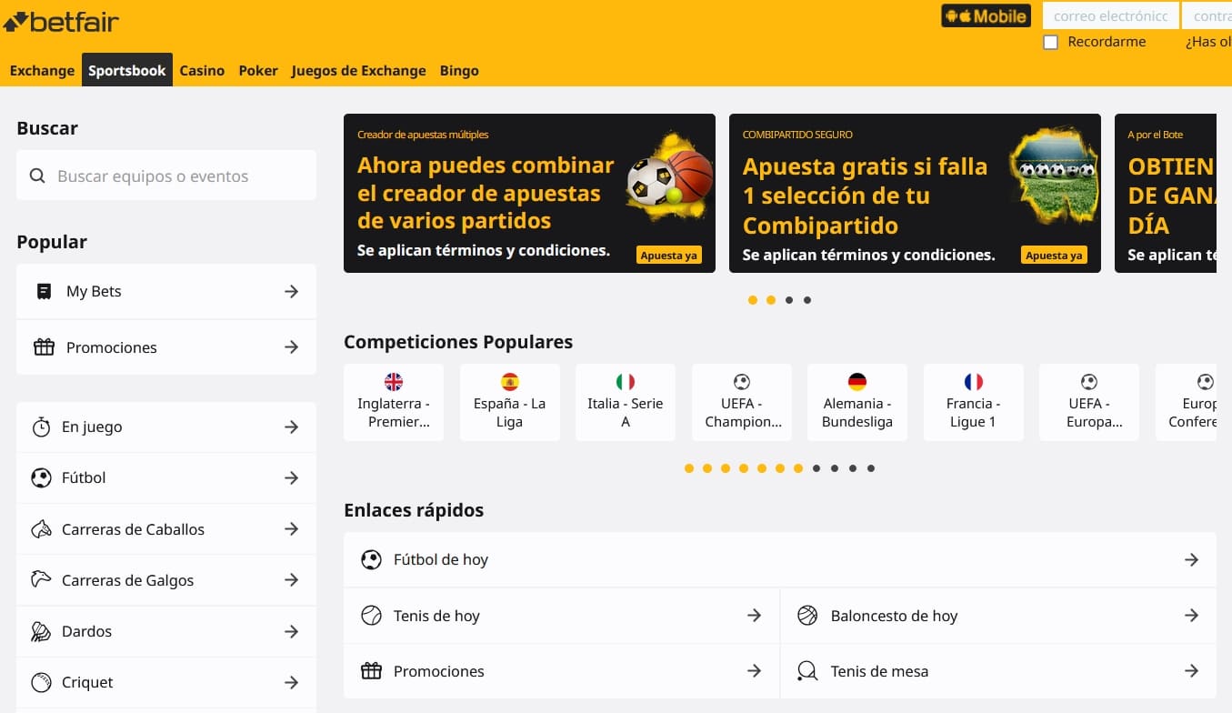 betfair mexico - sportbook