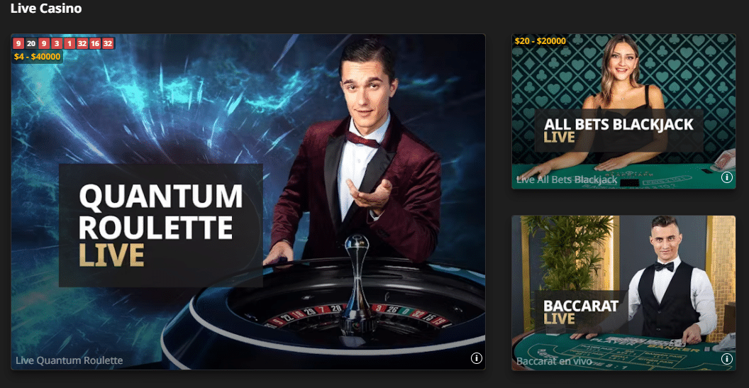 casino vivo betfair